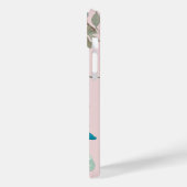 ピーチエレガントピンクボタニカルバラモノグラム名 Case-Mate iPhoneケース (裏面 / 左)