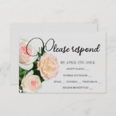 ピーチエレガントピンクロバラフローラ 出欠カード (正面/裏面)