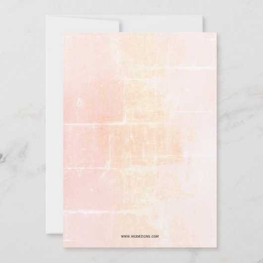 ピーチエレガントピンク企業のパーティの招待状 招待状 (裏面)