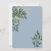 ピーチエレガントフローラダスティブルー結婚式招待状 招待状 (裏面)