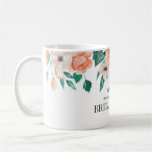 ピーチエレガントフローラブライダルシャワーカスタムウィーズ コーヒーマグカップ (左)