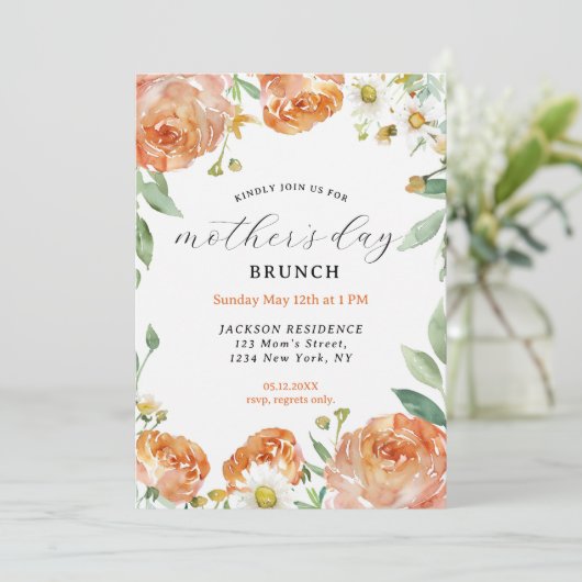 ピーチエレガントフローラマザーズデイブランチ 招待状 (スタンド正面)