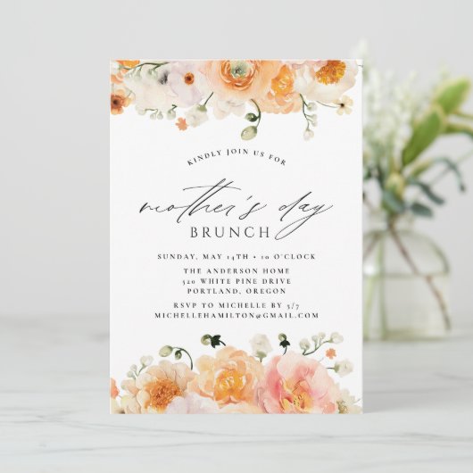 ピーチエレガントフローラマザーズデイブランチ 招待状 (スタンド正面)