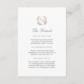 ピーチエレガントフローラ庭園の結婚式詳細挿入 エンクロージャーカード (正面)