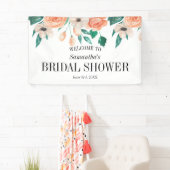 ピーチエレガントブライダルシャワーパーソナライズされた 横断幕 (インサイチュ)