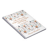 ピーチエレガントホープ感動的引用文フラワーアート ノートブック (右側)