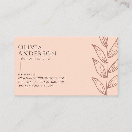 ピーチエレガントボホトロピカルモダン 名刺 (裏面)