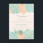 ピーチエレガントミントフローラウェディングレセプション エンクロージャーカード<br><div class="desc">フローラエレガントウェディングレセプションエンクロージャカード桃のバラ、ミントバラ、青い花とモダン、上品なタイポグラフィ。魚の切り身による一部の要素。***フォントのフォントもしまたはサイズを変更すると、招待プリントが変更される可能性があることに注意してください。それはプリントあなたのモニター上で見る方法を見る。私は一度それを注文した後、あなたのカードが表示されない、そしてZazzleは何も編集しない（タイポス、アラインメントなど）。</div>
