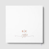 ピーチエレガントライトオレンジバララージ結婚ズフォイル ゲストブック (裏面)