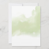 ピーチエレガント赤面クリーム&グリーンオーバル結婚ズ 招待状 (裏面)