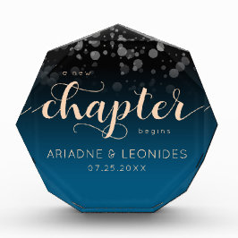 ピーチエレガント・オーシャ結婚ニック・ブルー フォトブロック