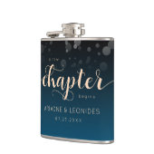 ピーチエレガント・オーシャ結婚ニック・ブルー フラスク (左)