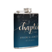 ピーチエレガント・オーシャ結婚ニック・ブルー フラスク (右)