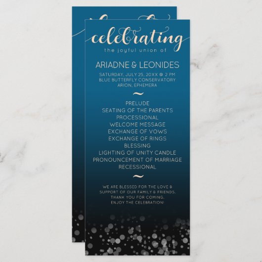 ピーチエレガント・オーシャ結婚ニック・ブルー プログラム (正面/裏面)