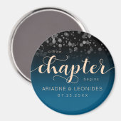 ピーチエレガント・オーシャ結婚ニック・ブルー マグネット (正面/裏面)