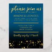 ピーチエレガント・オーシャ結婚ニック・ブルー 箔シーズンポストカード (正面)