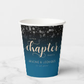 ピーチエレガント・オーシャ結婚ニック・ブルー 紙コップ (裏面)