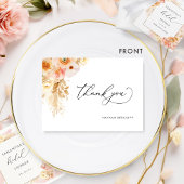 ピーチエレガント&クリームフローラブライダルシャワー サンキューカード