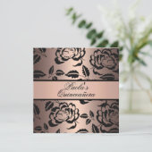 ピーチエレガント&ブラックバラキンセアニラ招待状 招待状 (スタンド正面)