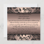 ピーチエレガント&ブラックバラキンセアニラ招待状 招待状 (裏面)