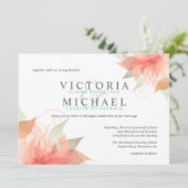 ピーチオレンジとグリーン結婚式招待状 招待状 (スタンド正面)