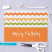 ピーチオレンジとグリーン 薄葉紙 (クラフト)