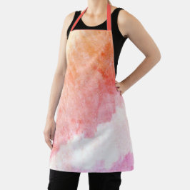 ピーチオレンジとピンク エプロン