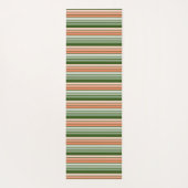 ピーチオレンジアンドグリーンストライプ ヨガマット (裏面)