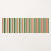 ピーチオレンジアンドグリーンストライプ ヨガマット (正面(横))