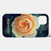 ピーチオレンジガーデンバラフラワーパーソナライズされた Case-Mate iPhoneケース (裏面 (横))