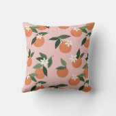 ピーチオレンジジュース模様 クッション (裏面)