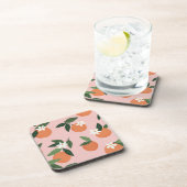 ピーチオレンジジュース模様 コースター (右側)