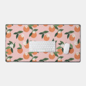 ピーチオレンジジュース模様 デスクマット (キーボード&マウス)