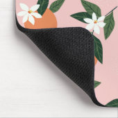 ピーチオレンジジュース模様 マウスパッド (コーナー)