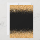 ピーチオレンジドレスフェイクグリッターキンセアニェラ 招待状 (裏面)