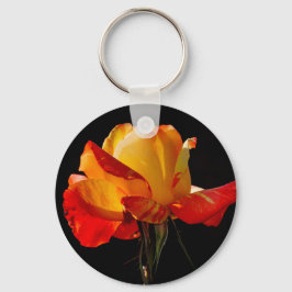 ピーチオレンジバラ キーホルダー