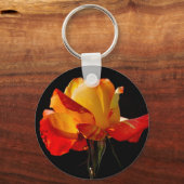 ピーチオレンジバラ キーホルダー (正面)
