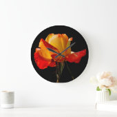 ピーチオレンジバラ ラージ壁時計 (ホーム)