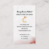 *~*ピーチオレンジバーゴーニュ赤のフェニックス炎 名刺 (裏面)