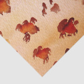 ピーチオレンジヒョウ印刷ウォーターカラー 薄葉紙 (詳細)