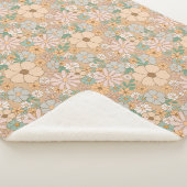 ピーチオレンジピンクグレーフローラ シェルパブランケット (3/4)