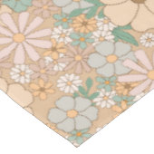 ピーチオレンジピンクグレーフローラ テーブルクロス (アングル)