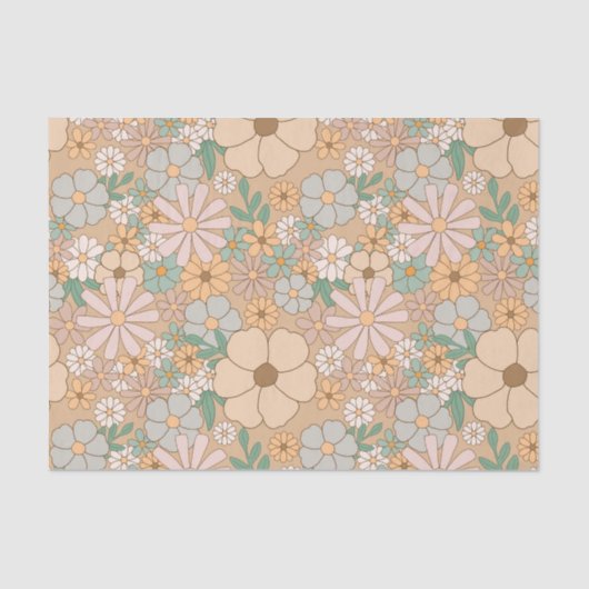 ピーチオレンジピンクグレーフローラ 薄葉紙 (正面)