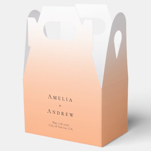 ピーチオレンジファズエレガントモダン結婚ズ フェイバーボックス (オープン)