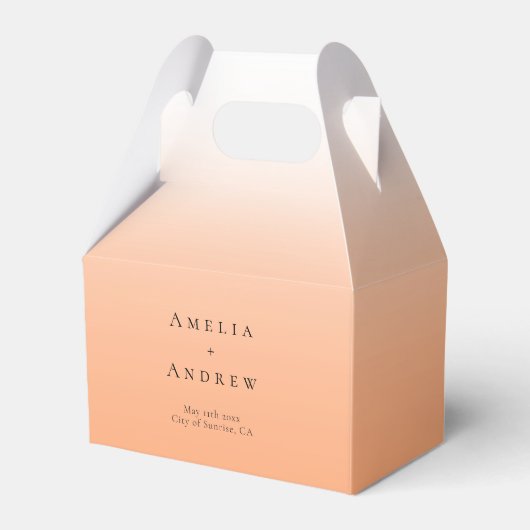 ピーチオレンジファズエレガントモダン結婚ズ フェイバーボックス (正面サイド)