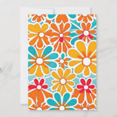 ピーチオレンジレトロウェーブグルーヴィ結婚70s's セーブザデート (裏面)