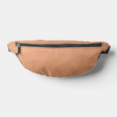 ピーチオレンジ色のグラデーションのジオメトリメッシュパターン ファニーパック (レイダウン)