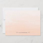 ピーチオレンジ色の水の色の保存日付 招待状 (裏面)
