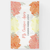 ピーチオレンジ&イエロープオーニーキンセアニェラパーティー 横断幕 (縦)