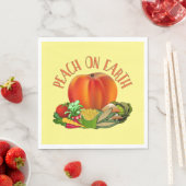 ピーチオンアースおもしろいクリスマスプーン スタンダードランチョンナプキン (インサイチュ)